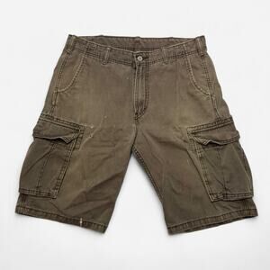Levi’s Brown Cargo Shorts Mens Size 32 Utility Pockets Workwear Style